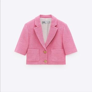 ISO XL/XXL Zara pink jacket/blazer w/ gold buttons